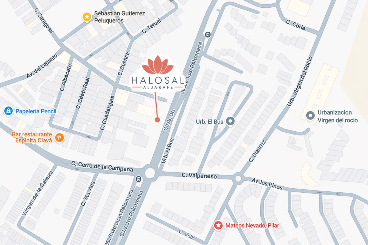 Plano de situacion de Halosal Aljarafe, en Ctra. San Juan - Palomares, Local 14, Mairena del Aljarafe, Sevilla